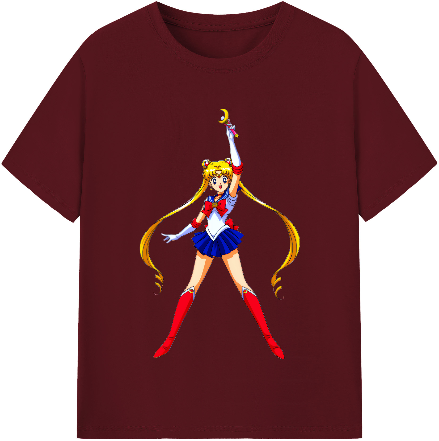 （画像用） 美少女戦士セーラームーン 月野 うさぎ つきの うさぎ Sailor Moon Tsukino Usagi 綿100％半袖Tシャツ（フロントプリント）